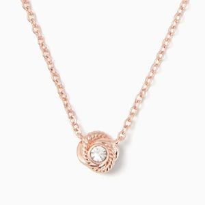 Kate Spade rose gold mini knot necklace